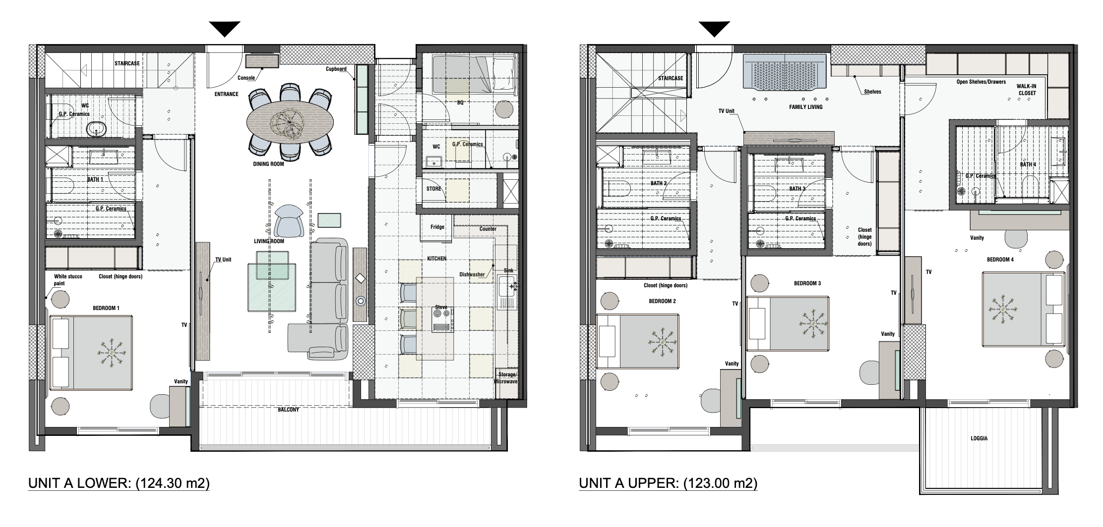Unit A – 4 Bedroom Duplex Apartment